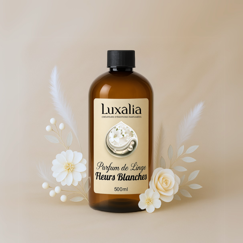 Parfum de Lessive Fleurs Blanches Haut de Gamme - LUXALIA