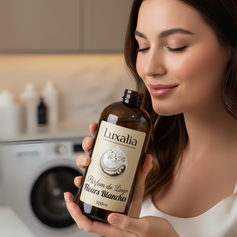Parfum de Lessive Fleurs Blanches Haut de Gamme - LUXALIA